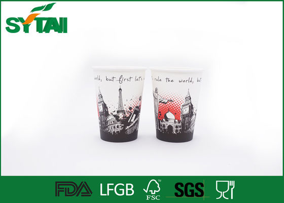 China 16oz sondern Wand-kaltes Getränk-Papierschalen/kundenspezifische Papierkaffeetassen mit 1-6 Farben aus fournisseur