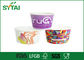 Benutzerdefinierte Logo Einweg-Papier Eisbecher für Joghurt oder Milch 16 Unzen Red White Multi Color fournisseur